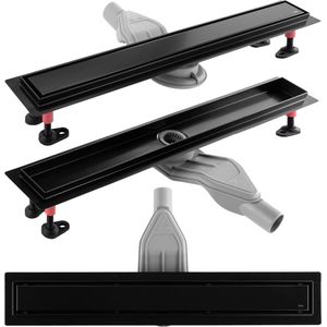 Rea Neox Superflow - Lineaire afvoer - douchegoot - Zwart - 90 cm