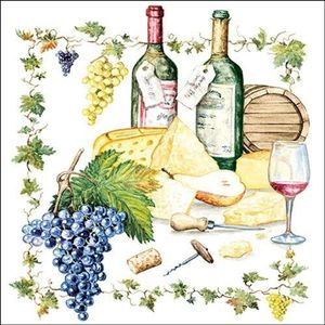 Ambiente Wine And Cheese papieren servetten