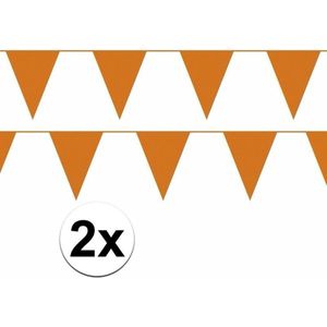 3x oranje slinger / vlaggenlijn van 10 meter - totaal 20 m - EK / WK