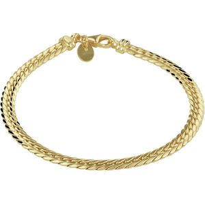 Armband Gourmet 4,7 Mm 19 Cm Zilgold (Geelgoud Met Zilverkern)