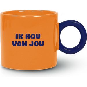 Mok - Beker - Ik hou van jou - lint: ""Speciaal voor jou"" - Cadeauverpakking