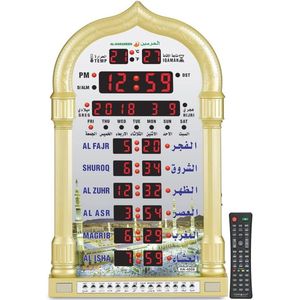 Wandklok met Gebedstijden en Azan Alarm voor Moslims