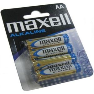 4x alkaline batterij Maxell Alkaline LR6/AA BL020