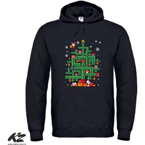 8-Bit Christmas - Unisex Hoodie - M - Zwart