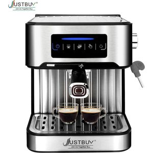 Klikklak Koffiezetapparaat - Melkopschuimer - Semi-automatische pomp - Touchscreen - Cappuccino melk - Bubble maker - Silver