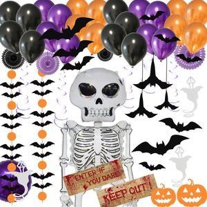 My Theme Party - 60 stuks Halloween decoratie set - Halloween versiering - Halloween ballonnen - griezel versiering