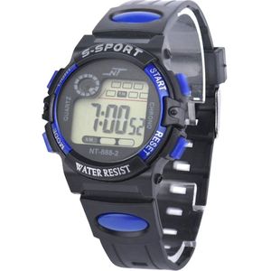 Fako Bijoux® - Kinderhorloge - LCD Sport Mini - Blauw