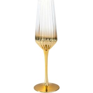 Vikko Décor Elegant Collectie - Champagne Glazen - Set van 6 Champagne Coupe - Flutes - Goud