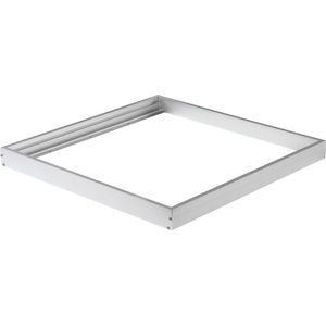 Tsong - LED paneel opbouw aluminium - Zilver - 60x60cm frame systeem - 5cm hoog incl. schroeven