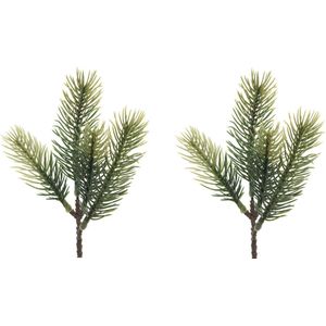 3x Groene kersttakken / dennentakjes 23 cm kerstversiering - Groene kunsttakjes/dennentakken