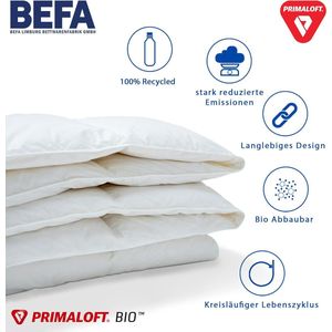 BEFA NATUR All season Primaloft dekbed, 160x220 cm, Primaloft Bio Faser, Gemaakt in Duitsland