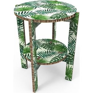 Bee Connect Bijzettafel Ann - Duurzaam - Salontafel - Gerecycled Karton - Tropical groen