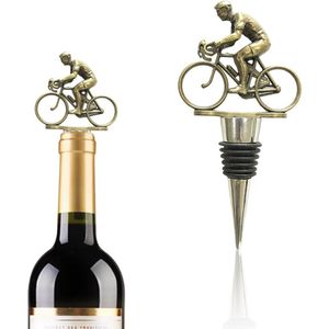 Fiets wijnflessendop, champagnesluiting voor fietsgeschenken, wijnsluiting ter decoratie, wijnaccessoires, verjaardagscadeau voor fiets- of wijnliefhebbers, cadeau voor Vaderdag