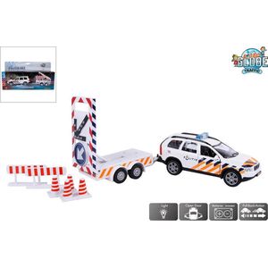 Kids Globe Die-cast Politie Volvo XC90 met Pijlwagen NL