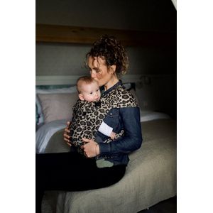 Pure Baby Love - Draagzak Wrap & Go - panter zwart ecru - maat 50/56 t/m 86