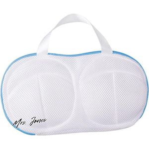 Mrs. Jones Waszakken Jagowa Mesh - Ondergoed Wasmachine Tas met Rits - BH Wasmachine Protector - Wasserij Opslag (Blauw Grijs) .