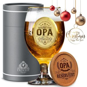 Kies® Bierglas Cadeau voor Opa - Gepersonaliseerde Geschenken - 1 Stuk - Helder Glas