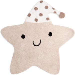Baby's Only Vloerkleed Ster Heaven - Vloerkleed Laagpolig - Antislip - Kindertapijt - Speelkleed - Kindermat - Vloerkleed voor babykamer & kinderkamer - Tapijt - Clay/Warm Linen - 105x100 cm