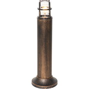 QAZQA kiki - Moderne Staande Buitenlamp | Staande Lamp voor buiten - 1 lichts - H 500 mm - Goud/messing - Buitenverlichting