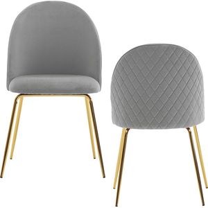 Scandinavisch design eetkamerstoelen - moderne keukenstoelen - gestoffeerde stoelen - fluwelen hoes - 53 cm x 86 cm x 50 cm