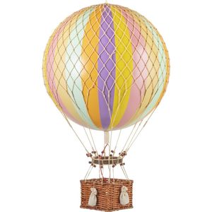 Authentic Models - Luchtballon Jules Vern - Luchtballon decoratie - Kinderkamer decoratie - Regenboog Pastel - Ø 42cm