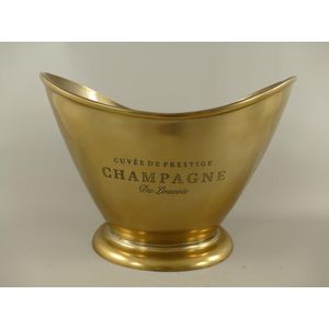 Champagne koeler - Klassieke bronzen koeler - Aluminium schaal - 26 cm hoog