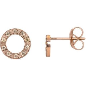 iXXXi Jewelry-Circle Stone 10mm-Rosé goudkleurig-Dames Oorbellen