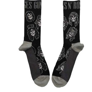 Guns N' Roses - Skulls Band Monochrome Sokken - EU 40-45 - Zwart