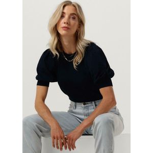 Minus Liva Knit Tee Tops & T-shirts Dames - Shirt - Donkerblauw - Maat XS