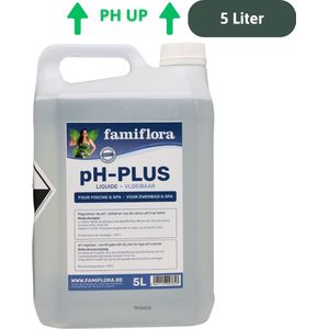 Famiflora pH-plus / pH up vloeibaar 5L - verhoogt de pH-waarde van je zwembad of spa!