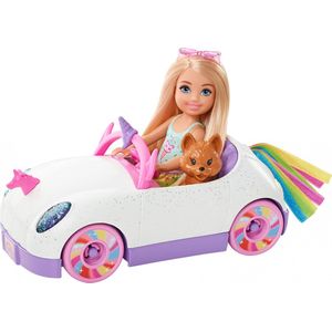 Barbie Chelase pop met auto - Poppenvervoersmiddel