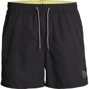 Jack & Jones Heren Zwemshorts JPSTFIJI Effen Zwart - Maat XS