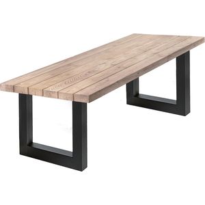 Tuintafel Douglas 180 x 90 cm - Stalen U poten + Tijdelijk Gratis Onderhoudspakket - inclusief vakkundige montage