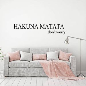 Hakuna Matata - Rood - 80 x 16 cm - woonkamer slaapkamer alle