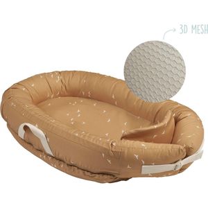 Voksi Baby nestje Premium Mesh – Babynestje - Babynestjes - Baby nestje met mesh matrasje -Warm Beige Flying