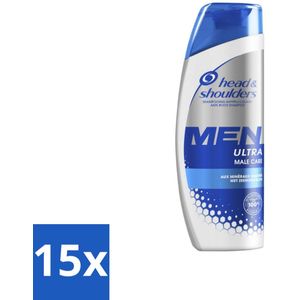 Head & Shoulders Men - Anti-Roos Shampoo - Ultra Male Care - 250 ml - Bulkverpakking - 15 stuks