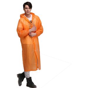 EVA Lange Regenjas met capuchon – Onesize – Oranje