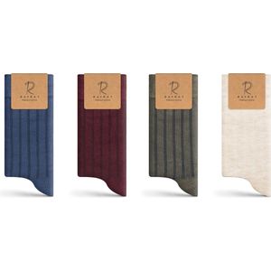 RAFRAY Bamboe Sokken - Classic - Premium Dunne Bamboe Sokken in Cadeaubox - Premium Bamboo Socks - 4 Paar - Maat 40-44