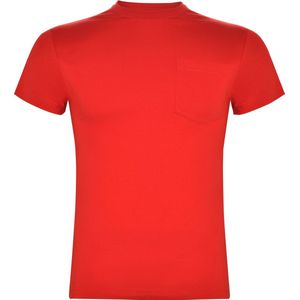 Rood T-shirt 'Teckel' met borstzak merk Roly maat XXL