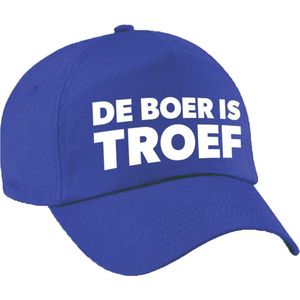 Boer is troef pet blauw Achterhoek festival cap voor volwassenen - festival accessoire