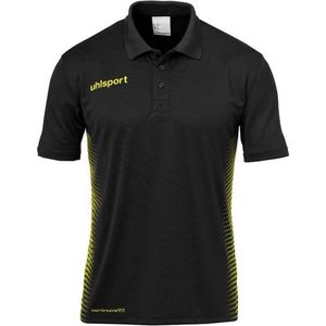 Uhlsport Score Polo Shirt Kind Zwart-Fluo Geel Maat 152