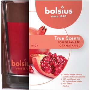 4 stuks Bolsius geurglas granaatappel - pomegranate geurkaarsen 95/95 (43 uur) True Scents