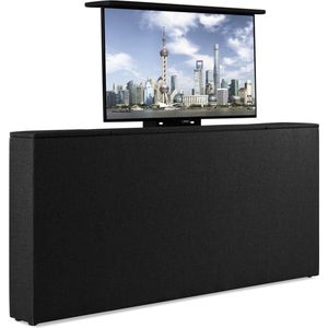 Bedonderdeel - Soft bedden TV-Lift meubel Voetbord - Max. 43 inch TV - 190 breed x85x21 - Gitzwart