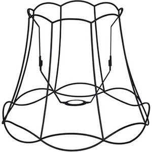 QAZQA granny frame - Retro Lampenkap - Ø 390 mm - Zwart -