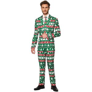Suitmeister Verkleedpak Christmas Heren Polyester Groen Maat 62