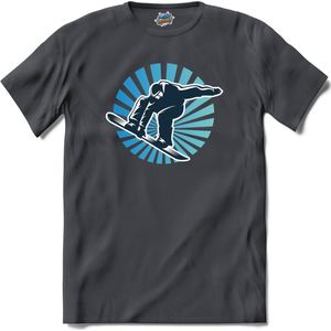 Snowboarder | Snowboarden - Bier - Winter sport - T-Shirt - Unisex - Mouse Grey - Maat XL