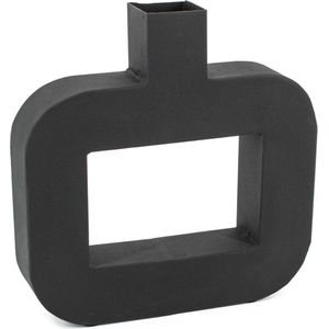 Vaas metaal abstract mat zwart