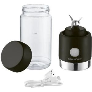 SILVERCREST® KITCHEN TOOLS Smoothiemaker to go - Blender to go - Vermogen: 67 W - Inhoud: ca. 300 ml - Ideaal voor verse mixdrankjes of smoothies - Incl. USB-C laadkabel