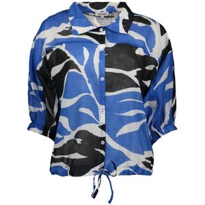 Zoso Blouse Isabel 253 0100-0000 Cobalt/black Dames Maat - XXL