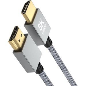 HDMI a naar HDMI a kabel Lengte van 1M, 8K 120Hz 48Gbps hdmi 2.1 Audio en Video datakabel Ultra hoge snelheid 8k hdmi kabel